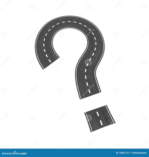 Road Forming A Question Mark Stock Illustration Illustration Of