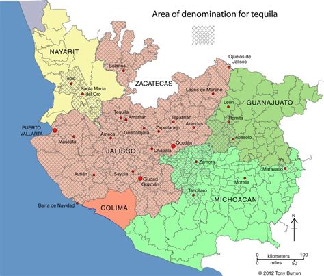 Tequila Jalisco Mexico Map Tourist Map Of English