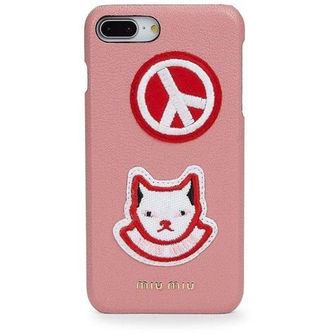 Miu Miu Cat Leather Iphone 78 Plus Case 195 Liked On Polyvore