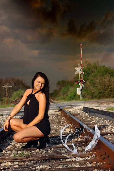 Senior Pictures Railroad Stormy Sky Girl Senior Pictures Senior Photoshoot Senior Pictures