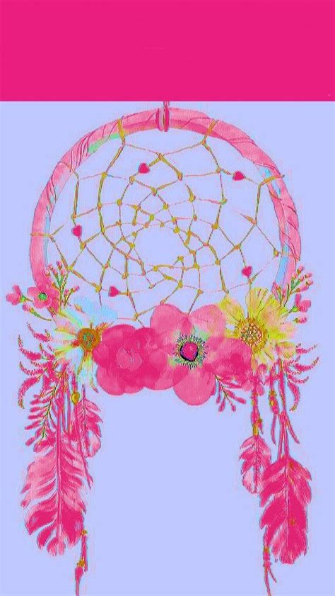 Dreamcatcher Flowery Wallpaper Dream Catcher Pink Wallpaper