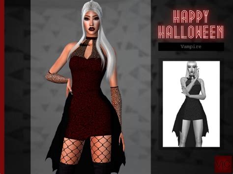 Vampire Halloween Vi Outfit By Viy Sims At Tsr Sims 4 Updates