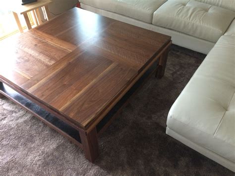 Buy Custom Modern Walnut Coffee Table Made To Order From The Stockton