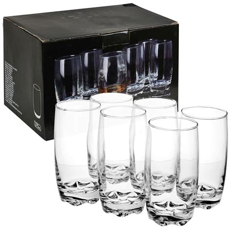 6 Pcs 375ml Drinking Glasses Set Cups With Thick Base For Juice Water Cocktail Ebay