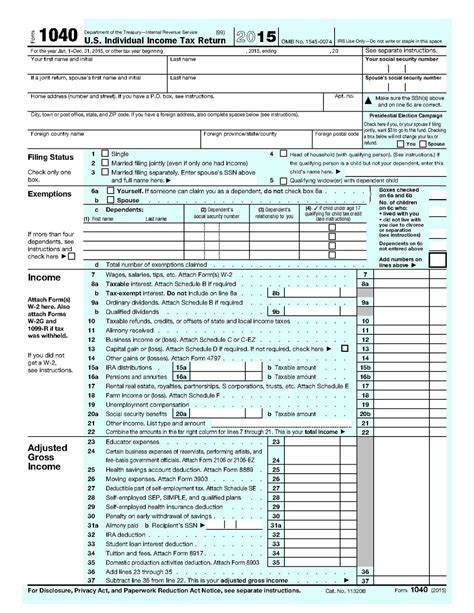 Copy Of Federal Tax Form 1040a Universal Network