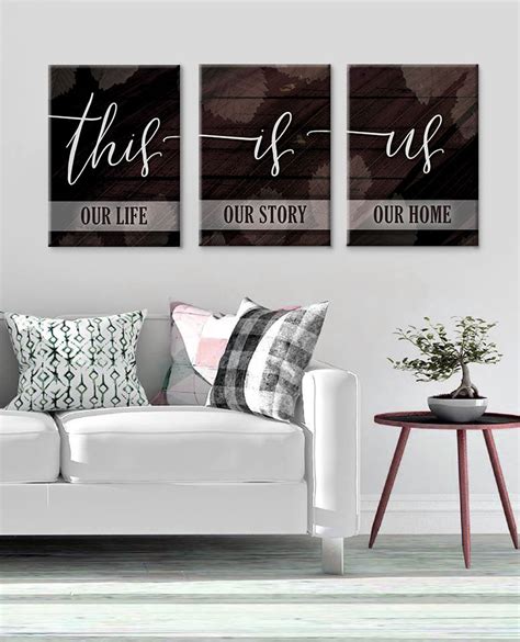 Couples Wall Art This Is Us Set Of 3 V2 Wood Frame Ready