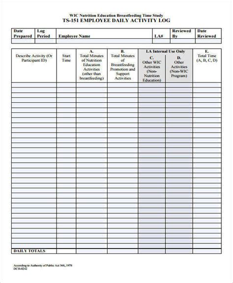 Quantity of work is a possible measure. FREE 26+ Daily Log Templates in MS Word