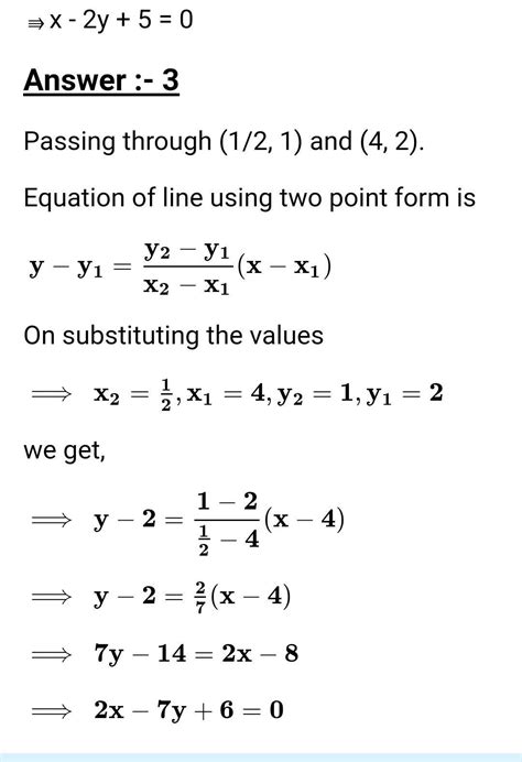Directions Find The Equation Of Each Line In Standard Form With The