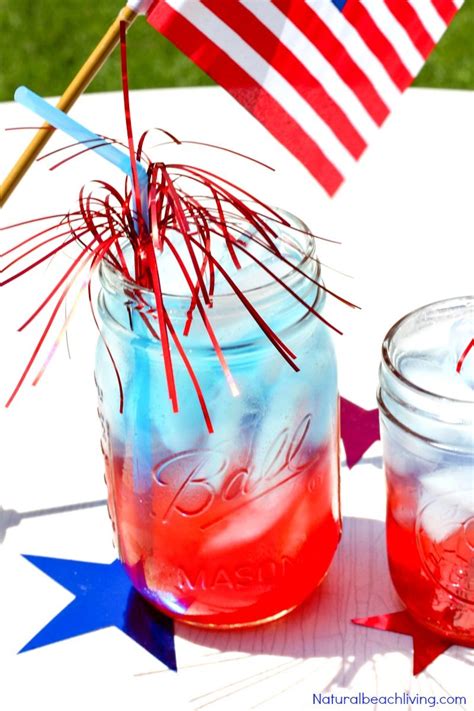 How To Make Patriotic Non Alcoholic Summer Drinks Perfect 4th Of July Drinks Natural Beach