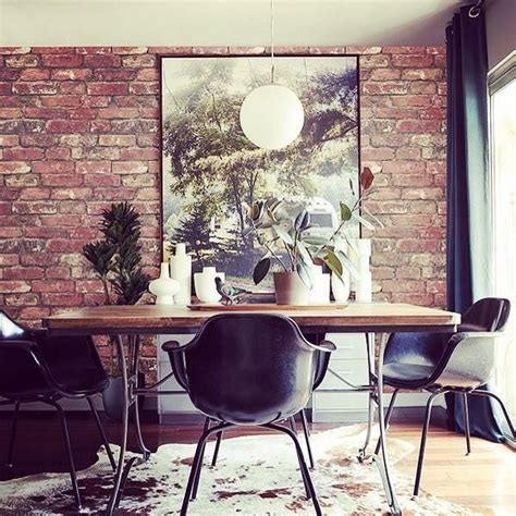 Embossed Rustic Brick 3 D Effect Wallpaper Modern Dining Room House