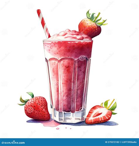 Strawberrysmoothie2 Stock Illustration Illustration Of Organic 279372182