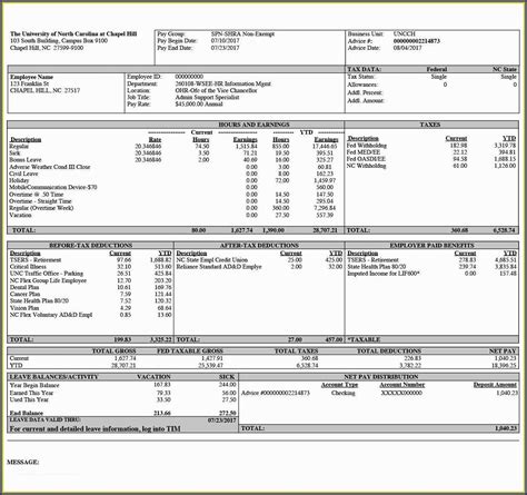 Pay Stub Template Ontario Excel Templates 1 Resume Examples
