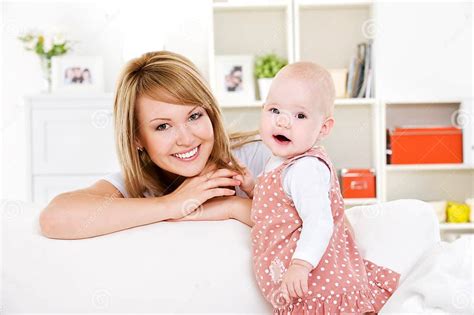 Happy Mother With Newborn Baby Stock Image Image Of Embrace