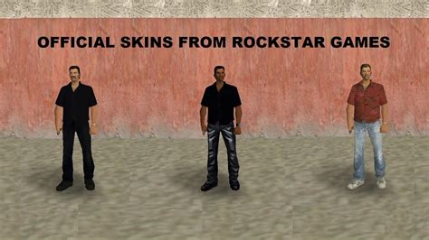 Gta Vice City Official Skins From Rockstar Youtube