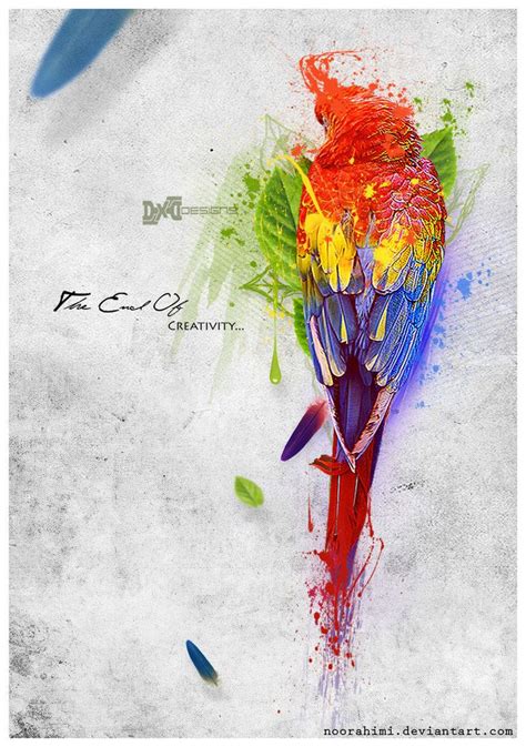 The End Of Creativity By ~noorahimi On Deviantart Macaw Feathers