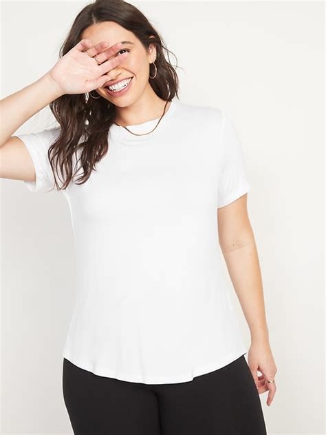 luxe crew neck t shirt for women old navy
