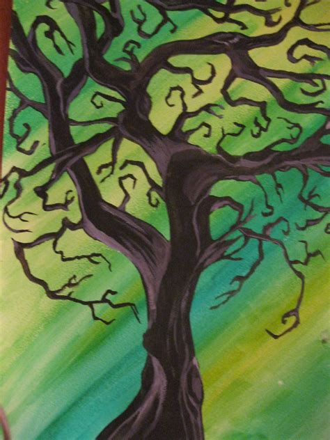 Creepy Tree Watercolor I Love Painting Trees Painting Trees