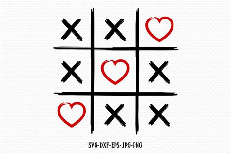 Valentines Tic Tac Toe svg, Valentine SVG (176084) | SVGs | Design Bundles
