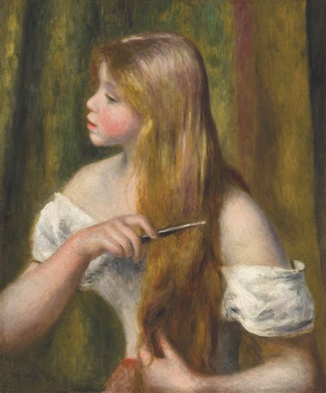 Pierre Auguste Renoir 1841 1919 Jeune Fille Se Peignant La Toilette Christie S