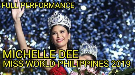 Miss World Philippines 2019 Michelle Dee Full Performance Youtube
