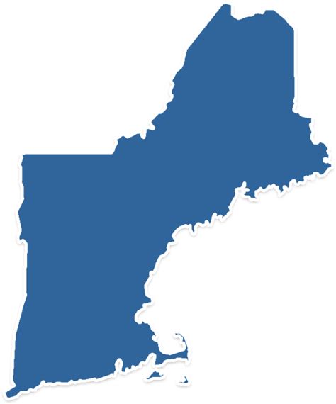 Serving All Of New England New England Map Vector Clipart Full Size