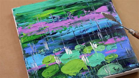 Lotus Abstract Painting Acrylic Painting For Beginners Easily
