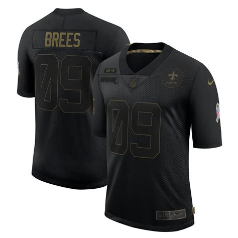 Mens Nike Drew Brees Black New Orleans Saints 2020 Salute To Service