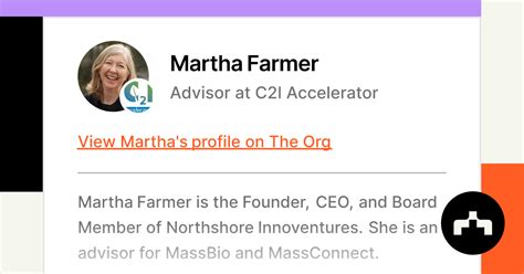 Martha Farmer Advisor At C2i Accelerator The Org