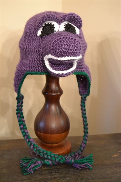 Barney Hat Crocheted Hats Crochet Beanie Crochet Dress Crochet For