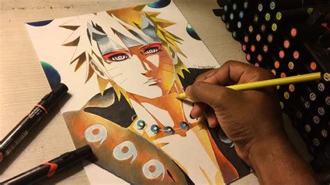 Naruto Anime Drawing With Color