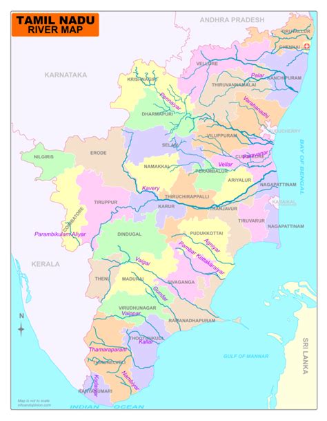 Roads, highways, streets and buildings on satellite photos. Tamil Nadu River Map - Infoandopinion