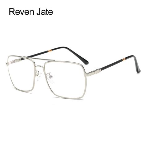 reven jate full rim square shape alloy men optical eyeglasses frame prescription man eyewear rx