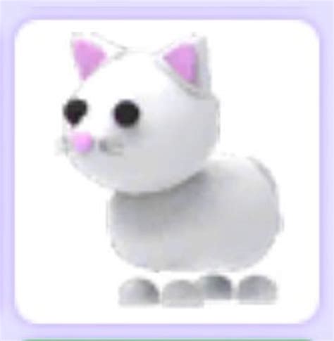 Adopt Me Snow Cat Roblox Virtual Pet Etsy
