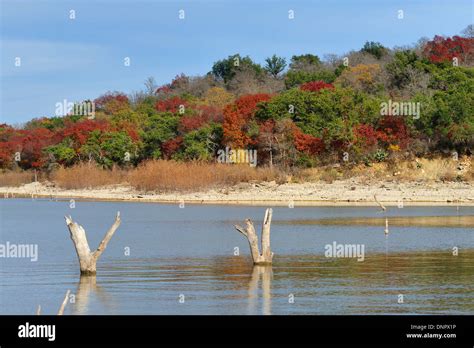 Lake Brownwood During Fall Season Brownwood Texas USA Stock Photo