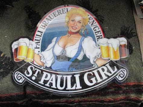 st pauli girl german beer alcohol neon sign part plastic full color background antique price