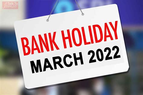 March 2022 To Witness 13 Days Bank Holidays Rbi