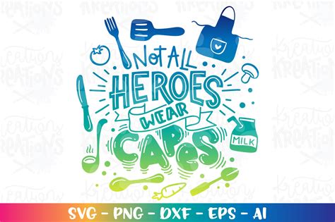 Lunch Lady Svg Not All Heroes Wear Capes Svg Cafeteria Etsy Australia