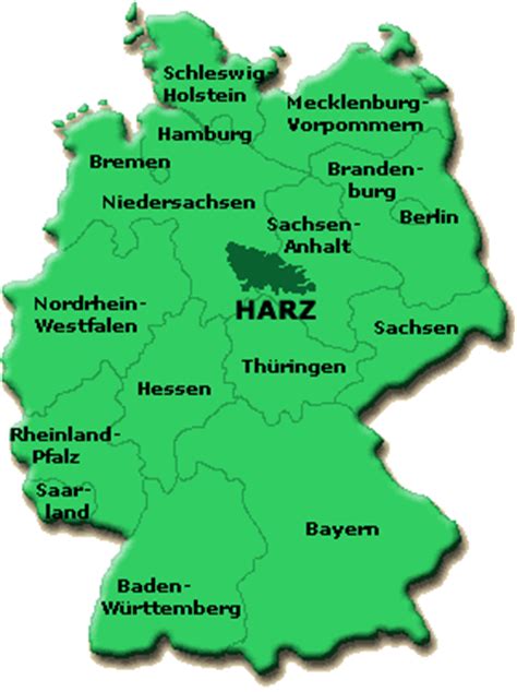 Harzkarte, harz karte, landkarte, routenplaner, das besondere an unserer karte, sie erhalten gleich noch gastgeberempfehlungen. Harz Lage