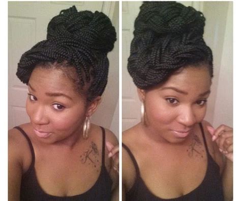 Simple Pin Up Hairstyles With Box Braids How To Create Easy Updo