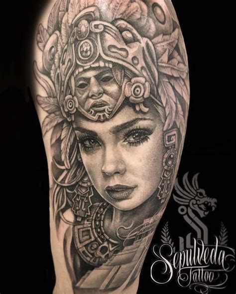Aztec Tattoo 2 By Victor Sepulveda Aztec Tattoos Sleeve Aztec Tribal Tattoos Mayan Tattoos