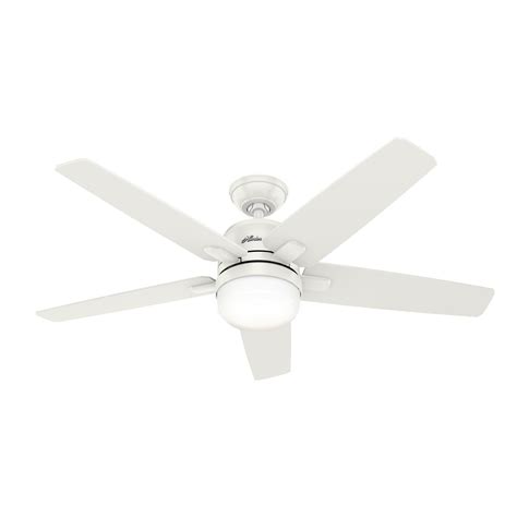 Hunter Fan 52 Inch Contemporary Fresh White Ceiling Fan With Light Kit