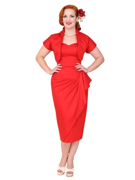 1940s Sarong Red Sateen From Vivien Of Holloway