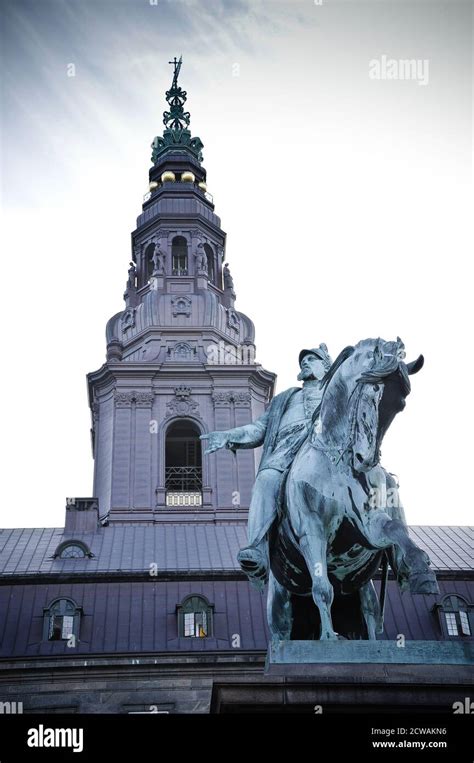 Copenhagen Denmark The Equestrian Statue Of King Frederik Vii In