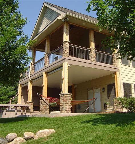You can create the back porch as the place to spend your evening time with family. Stone Deck SUPPORTS | Deck Railings | An Outdoor Living ...