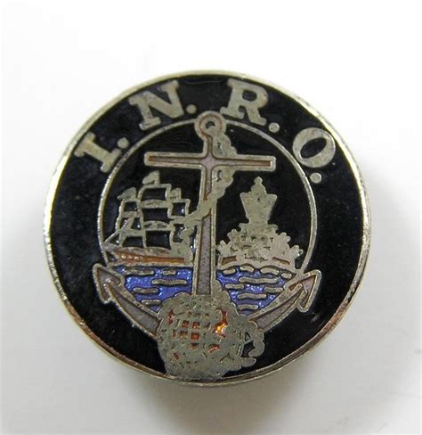 Inro War Ship Anchor Lapel Hat Pin International Naval Research