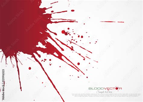 Blood Splatter Isolated On White Background Vector Design Stock Vector