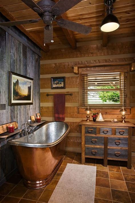 Fabulous Cabin Style Decoration Ideas Log Home Interiors Cabin Bathrooms Log Home Decorating