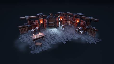 Finished Modular Dungeon Enviroment — Polycount