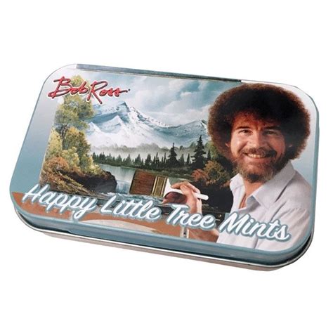 Bob Ross Happy Little Tree Mints Tin 15 Oz