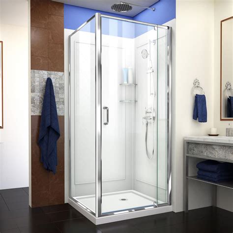 Dreamline Flex 36 In X 36 In X 7675 In Framed Corner Shower Kit In